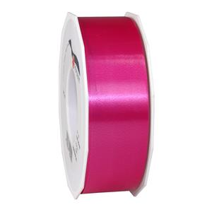 1x hobby/decoratie fuchsia roze satijnen sierlinten 4 cm/40 mm x 91 meter -