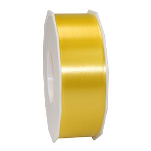 1x hobby/decoratie gele satijnen sierlinten 4 cm/40 mm x 91 meter -