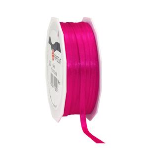 1x Luxe hobby/decoratie fuchsia roze satijnen sierlinten 0,6 cm/6 mm x 50 meter -