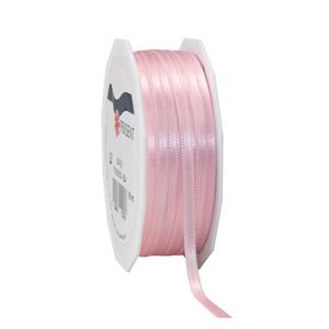 1x Luxe hobby/decoratie roze satijnen sierlinten 0,6 cm/6 mm x 50 meter -