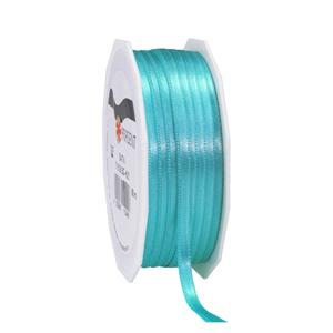 1x Luxe hobby/decoratie turquoise satijnen sierlinten 0,6 cm/6 mm x 50 meter -