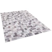 Pergamon Kunstfaser Patchwork Tierfell Trend grau/beige Gr. 80 x 150