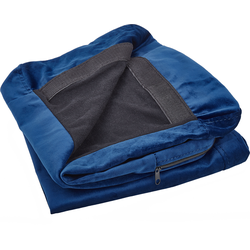 Hoes voor fauteuil fluweel blauw BERNES