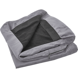Hoes voor fauteuil fluweel grijs BERNES