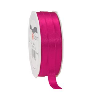 1x Luxe hobby/decoratie fuchsia roze satijnen sierlinten 1 cm/10 mm x 25 meter -