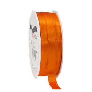 1x Luxe hobby/decoratie oranje satijnen sierlinten 1 cm/10 mm x 25 meter -