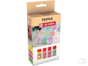 Talens Art Creation textielverf neon, flacon van 50 ml, set van 4 stuks