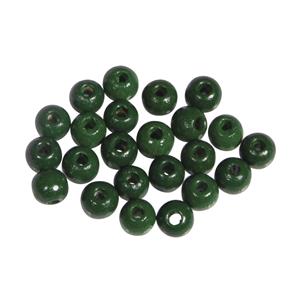 Rayher hobby materialen 920x stuks donkergroene houten kralen 6 mm -