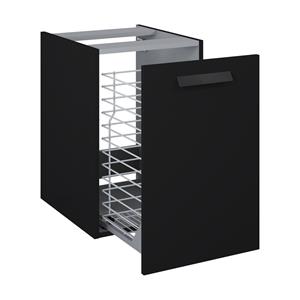 Elita wastafelonderkast Ness 40cm 1 lade met mand mat zwart