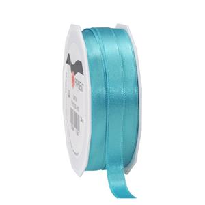 1x Luxe hobby/decoratie turquoise satijnen sierlinten 1 cm/10 mm x 25 meter -