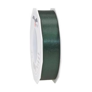 Merkloos Cadeaulint/sierlint Satijn - 2.5 cm x 25 meter - Donker groen - cadeau -