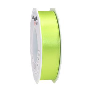 1x Luxe hobby/decoratie lime groen satijnen sierlinten 2,5 cm/25 mm x 25 meter -