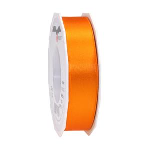 1x Luxe hobby/decoratie oranje satijnen sierlinten 2,5 cm/25 mm x 25 meter -