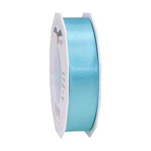 1x Luxe hobby/decoratie turquoise satijnen sierlinten 2,5 cm/25 mm x 25 meter -