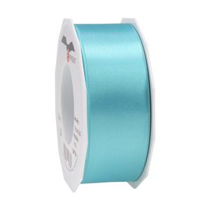 1x Luxe hobby/decoratie turquoise satijnen sierlinten breed 4 cm/40 mm x 25 meter -