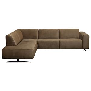 Bo Lundgren Hoekbank Lambada chaise longue links | velours Juke taupe 12 | 2,10 x 2,76 mtr breed