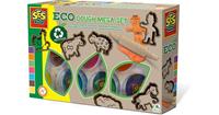 SES Creative Eco Knete mega Set 7x90 gr mit Werkzeug