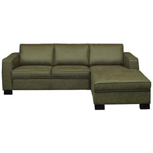 HomingXL Loungebank Shuffle rechts | leer Dalton groen 14 | 2,35 x 1,61 mtr breed