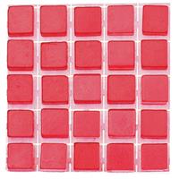 Glorex Hobby 595x stuks mozaieken maken steentjes/tegels kleur rood 5 x 5 x 2 mm -