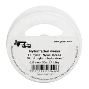 Nylon hobby draad wit 0,15 mm x 50 meter -