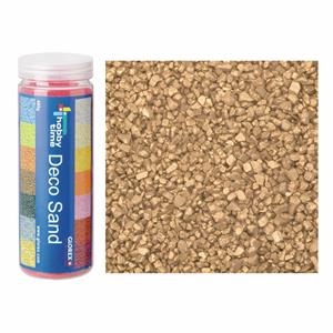 4x busjes fijn decoratie zand/kiezels goud 480 gram -