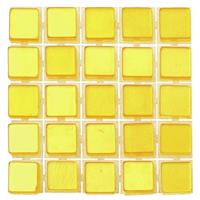 Glorex Hobby 119x stuks mozaieken maken steentjes/tegels kleur geel 5 x 5 x 2 mm -