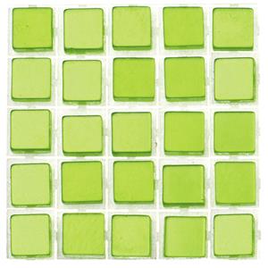 119x stuks mozaieken maken steentjes/tegels kleur lichtgroen 5 x 5 x 2 mm -