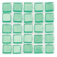 Glorex Hobby 119x stuks mozaieken maken steentjes/tegels kleur turquoise 5 x 5 x 2 mm -