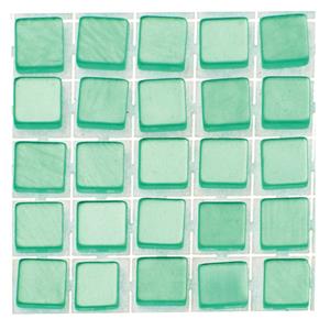 Glorex Hobby 119x stuks mozaieken maken steentjes/tegels kleur turquoise 5 x 5 x 2 mm -