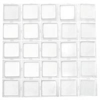 119x stuks mozaieken maken steentjes/tegels kleur wit 5 x 5 x 2 mm -