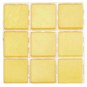 Glorex Hobby 252x stuks mozaieken maken steentjes/tegels kleur geel 10 x 10 x 2 mm -