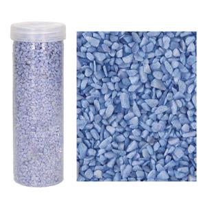 Grof decoratie zand/kiezels blauw 500 gram -