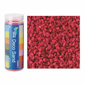 Grof decoratie zand/kiezels bordeaux rood 500 gram -