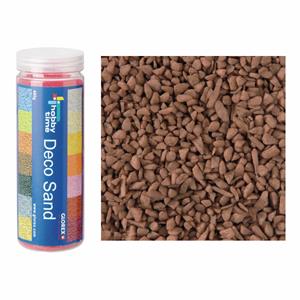 Grof decoratie zand/kiezels bruin 500 gram -