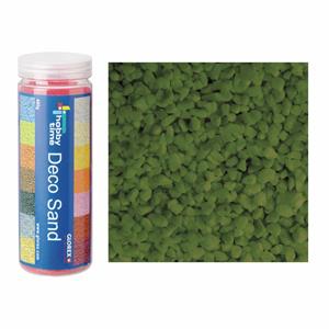 Grof decoratie zand/kiezels groen 500 gram -