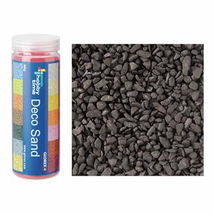 Grof decoratie zand/kiezels zwart 500 gram -