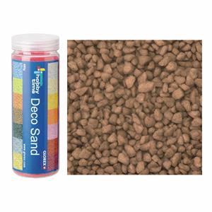 Fijn decoratie zand/kiezels bruin 480 gram -