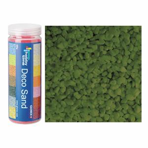 Fijn decoratie zand/kiezels groen 480 gram -