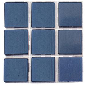 Glorex Hobby 63x stuks mozaieken maken steentjes/tegels kleur donkerblauw 10 x 10 x 2 mm -