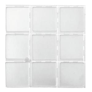 Glorex Hobby 63x stuks mozaieken maken steentjes/tegels kleur wit 10 x 10 x 2 mm -