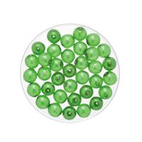 150x stuks sieraden maken Boheemse glaskralen in het transparant groen van 6 mm -