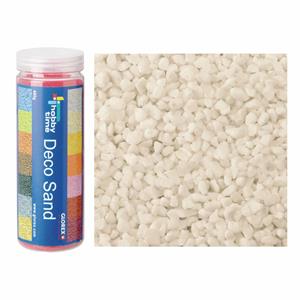 2x busjes fijn decoratie zand/kiezels creme wit 480 gram -