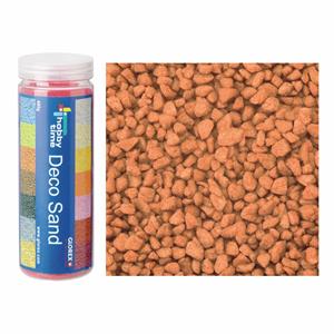 2x busjes fijn decoratie zand/kiezels terra cotta 480 gram -