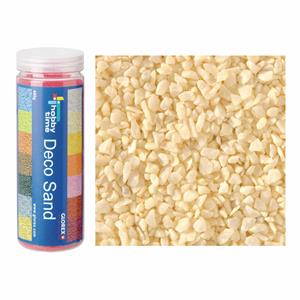 2x busjes grof decoratie zand/kiezels creme wit 500 gram -