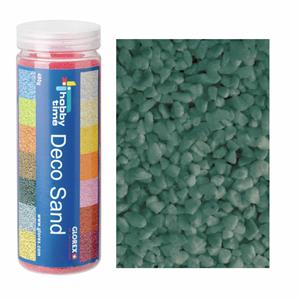 2x busjes grof decoratie zand/kiezels turquoise 500 gram -