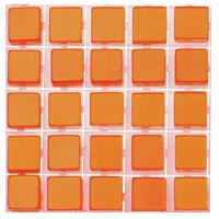 Glorex Hobby 357x stuks mozaieken maken steentjes/tegels kleur oranje 5 x 5 x 2 mm -