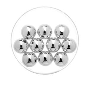 40x stuks metallic sieraden maken kralen in het zilver van 10 mm -