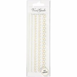 Hobby witte plak parels steentjes 420x stuks -