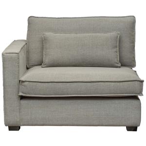 Zitmodule Mazur armleuning links | stof Kiss taupe 181