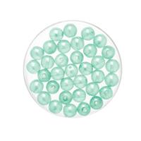 250x stuks sieraden maken Boheemse glaskralen in het transparant aqua blauw van 6 mm -